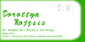 dorottya mojzsis business card